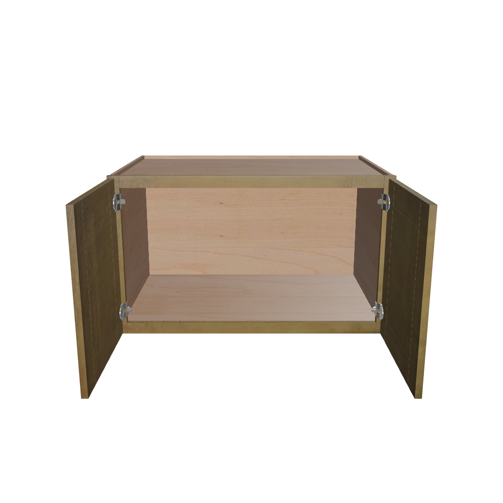 Modernform Cabinet Natural Shaker 36" W X 21" H X 24" D Double Door Wall Cabinet