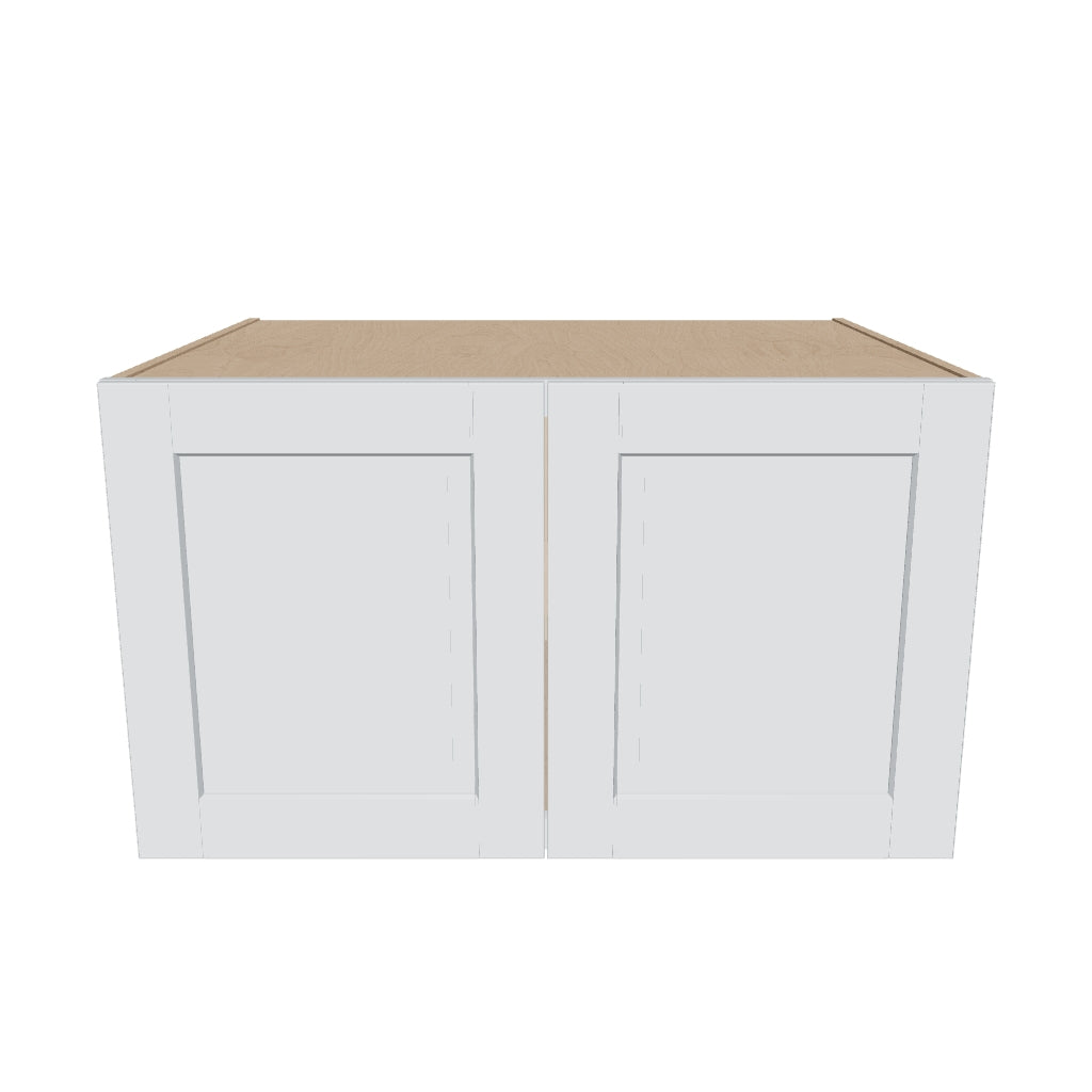 J&K White Shaker S8 Refrigerator Wall Cabinet   36" W x 21" H x 27" D