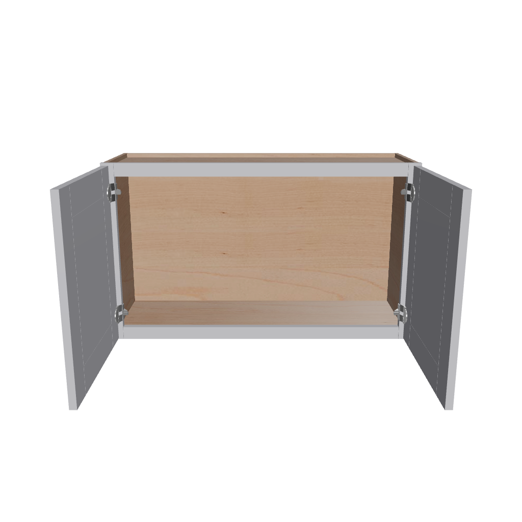 Modernform Cabinet Grey Shaker 36" W X 21" H X 12" D Double Door Wall Cabinet