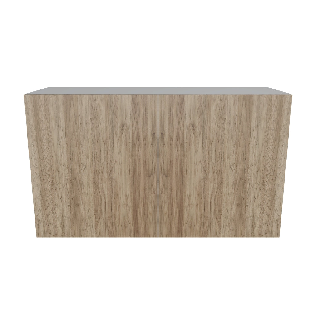 Modernform Cabinet Walnut 36" W X 21" H X 12" D Double Door Wall Cabinet