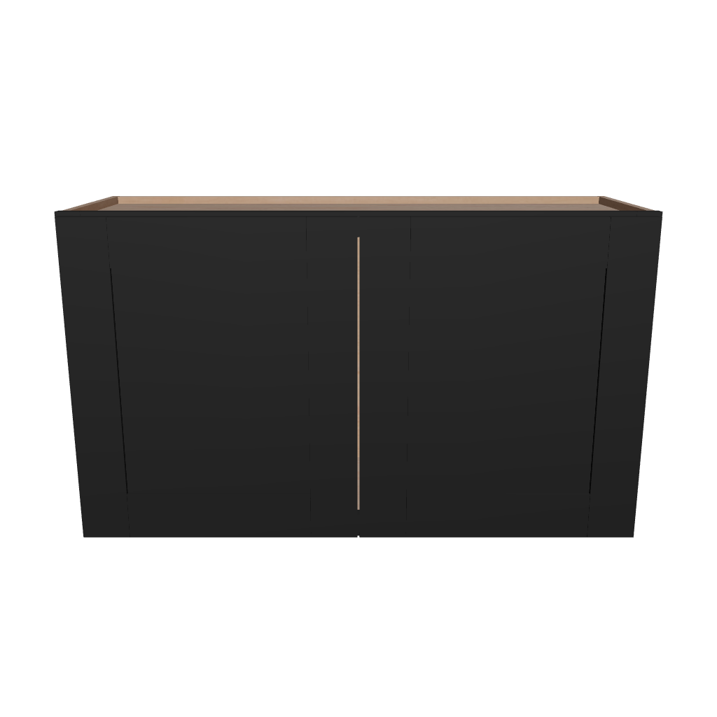 Modernform Cabinet Onyx Black Shaker 36" W X 21" H X 12" D Double Door Wall Cabinet