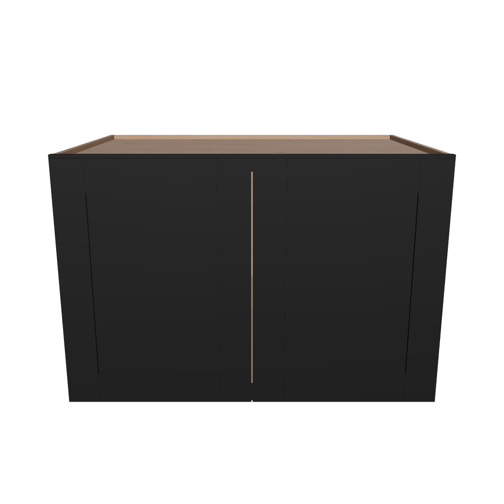 Modernform Cabinet Onyx Black Shaker 36" W X 24" H X 24" D Double Door Wall Cabinet