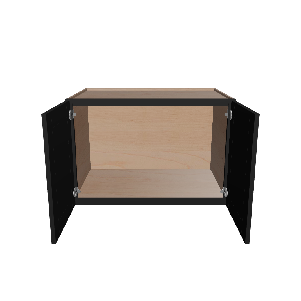 Modernform Cabinet Onyx Black Shaker 36" W X 24" H X 24" D Double Door Wall Cabinet