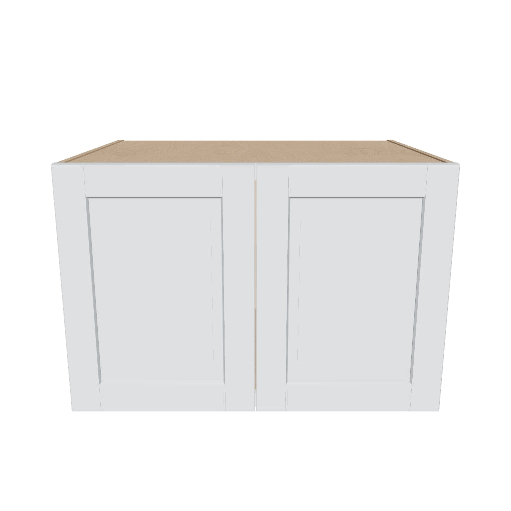 J&K White Shaker S8 Refrigerator Wall Cabinet   36" W x 24" H x 27" D