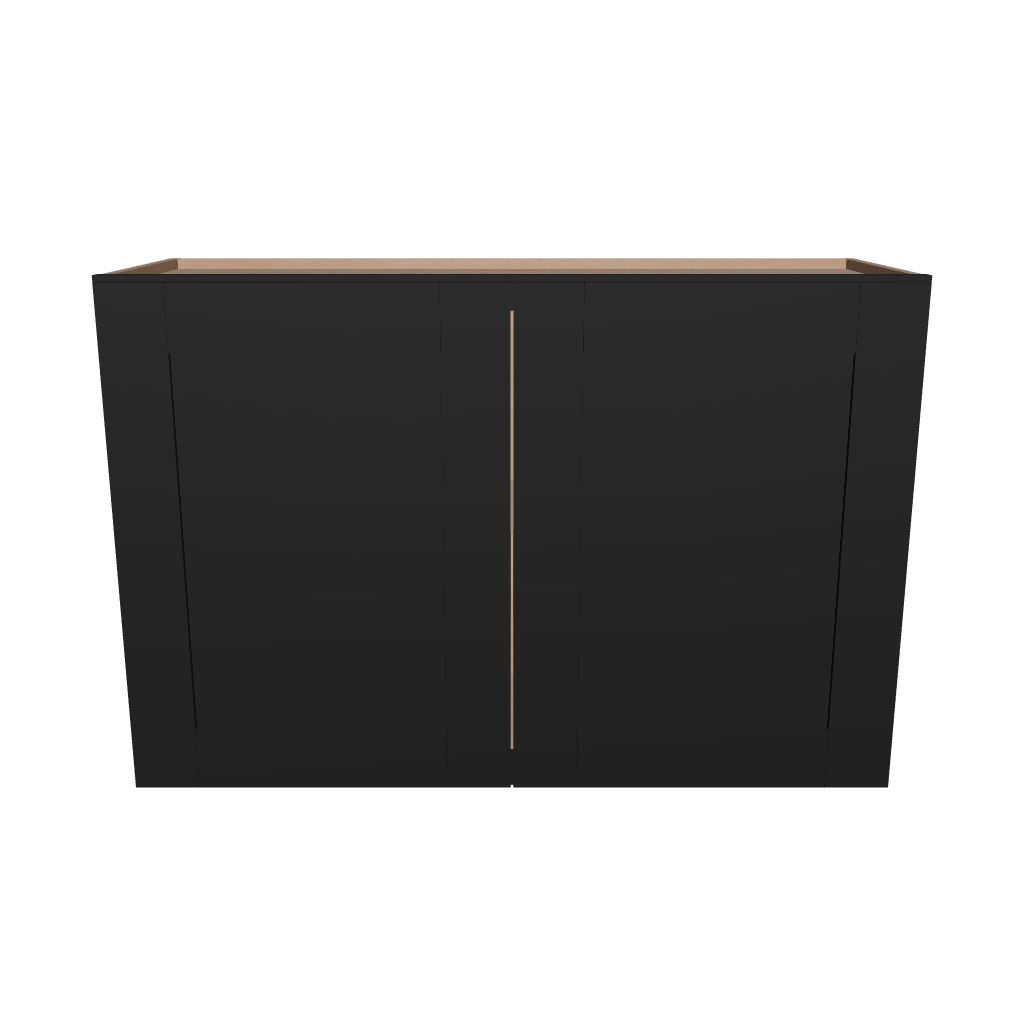 Modernform Cabinet Onyx Black Shaker 36" W X 24" H X 12" D Double Door Wall Cabinet