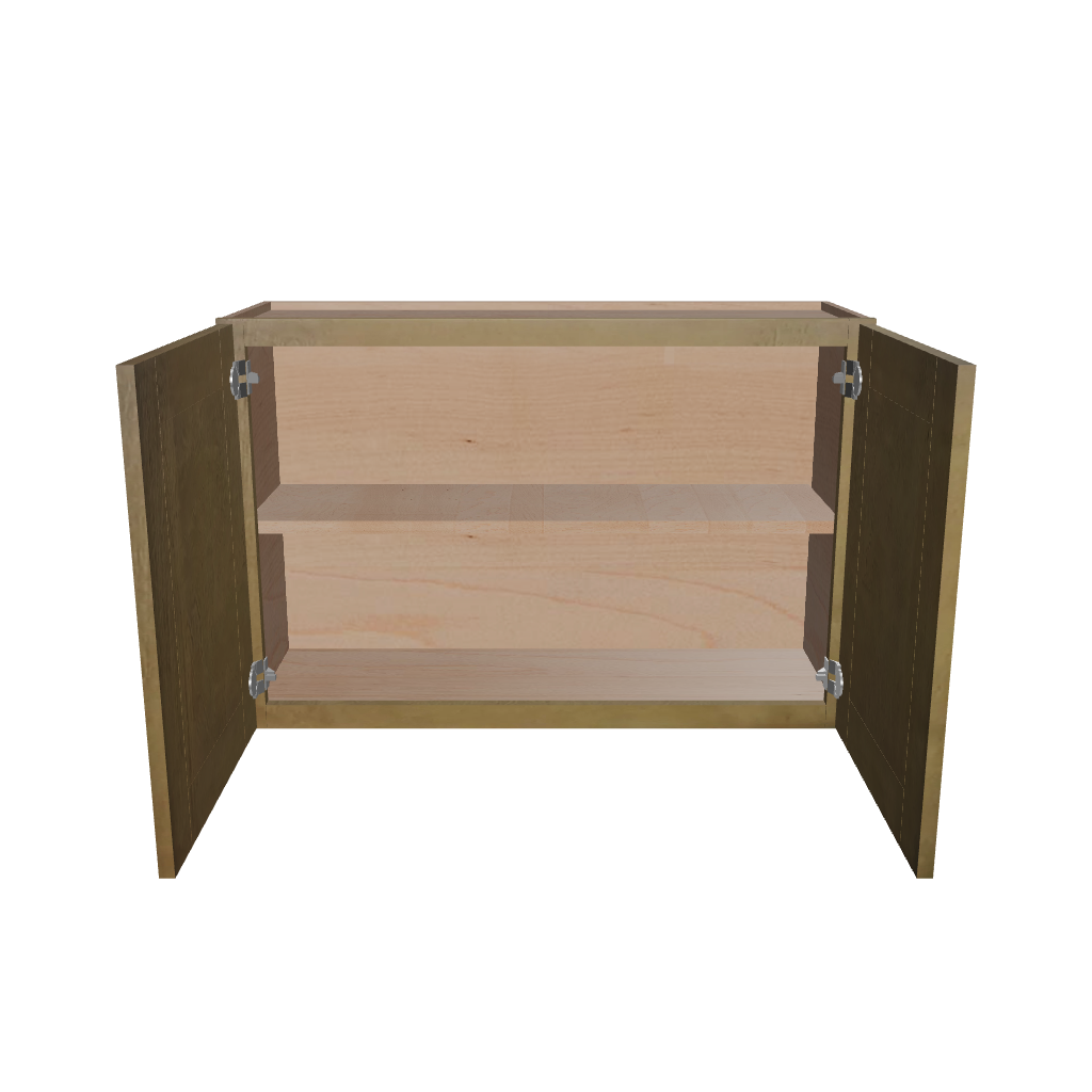 Modernform Cabinet Natural Shaker 36" W X 24" H X 12" D Double Door Wall Cabinet