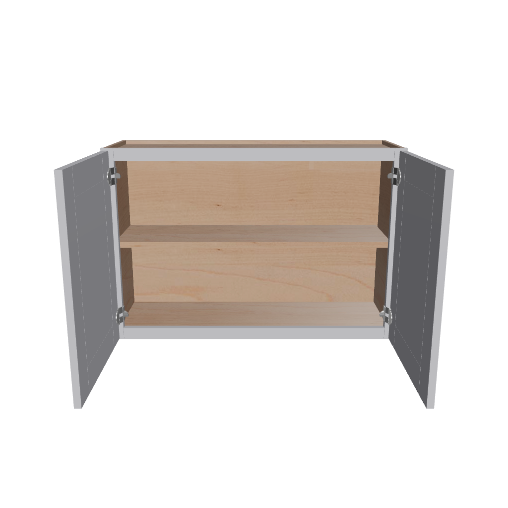 Modernform Cabinet Grey Shaker 36" W X 24" H X 12" D Double Door Wall Cabinet