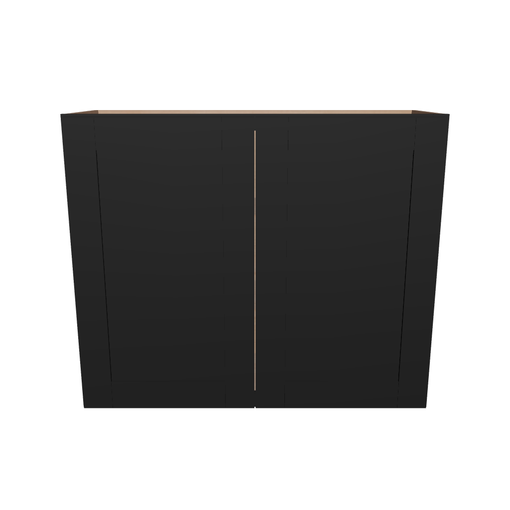 Modernform Cabinet Onyx Black Shaker 36" W X 30" H X 12" D Double Door Wall Cabinet