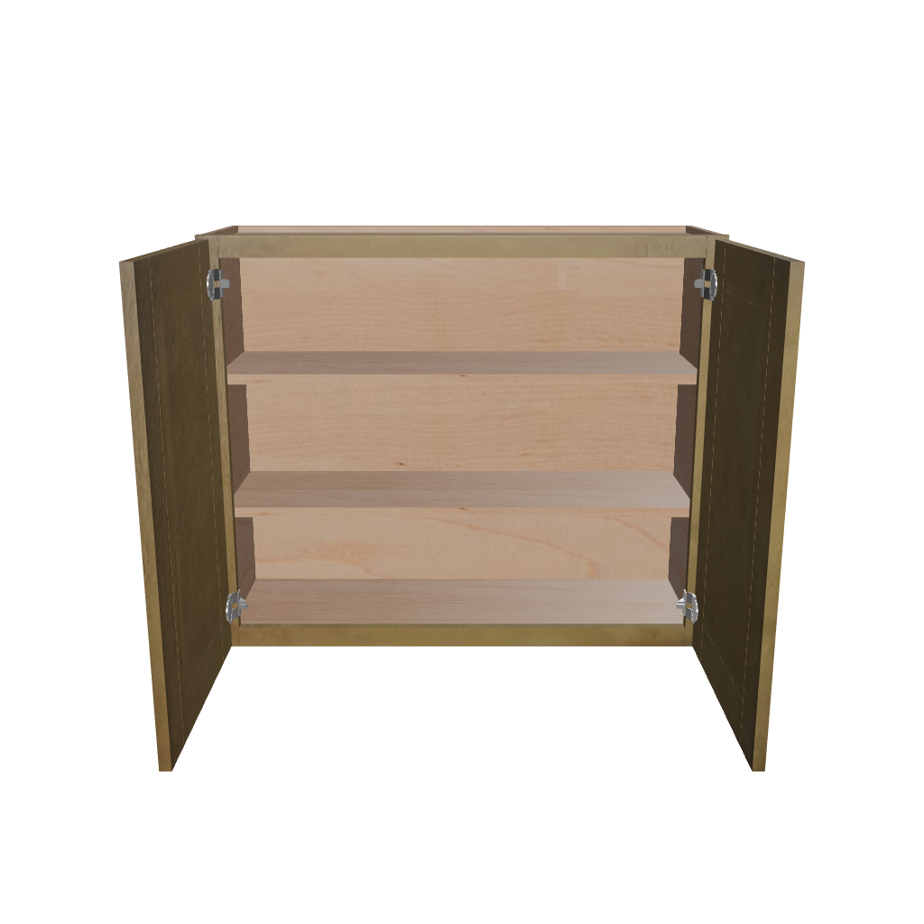 Modernform Cabinet Natural Shaker 36" W X 30" H X 12" D Double Door Wall Cabinet