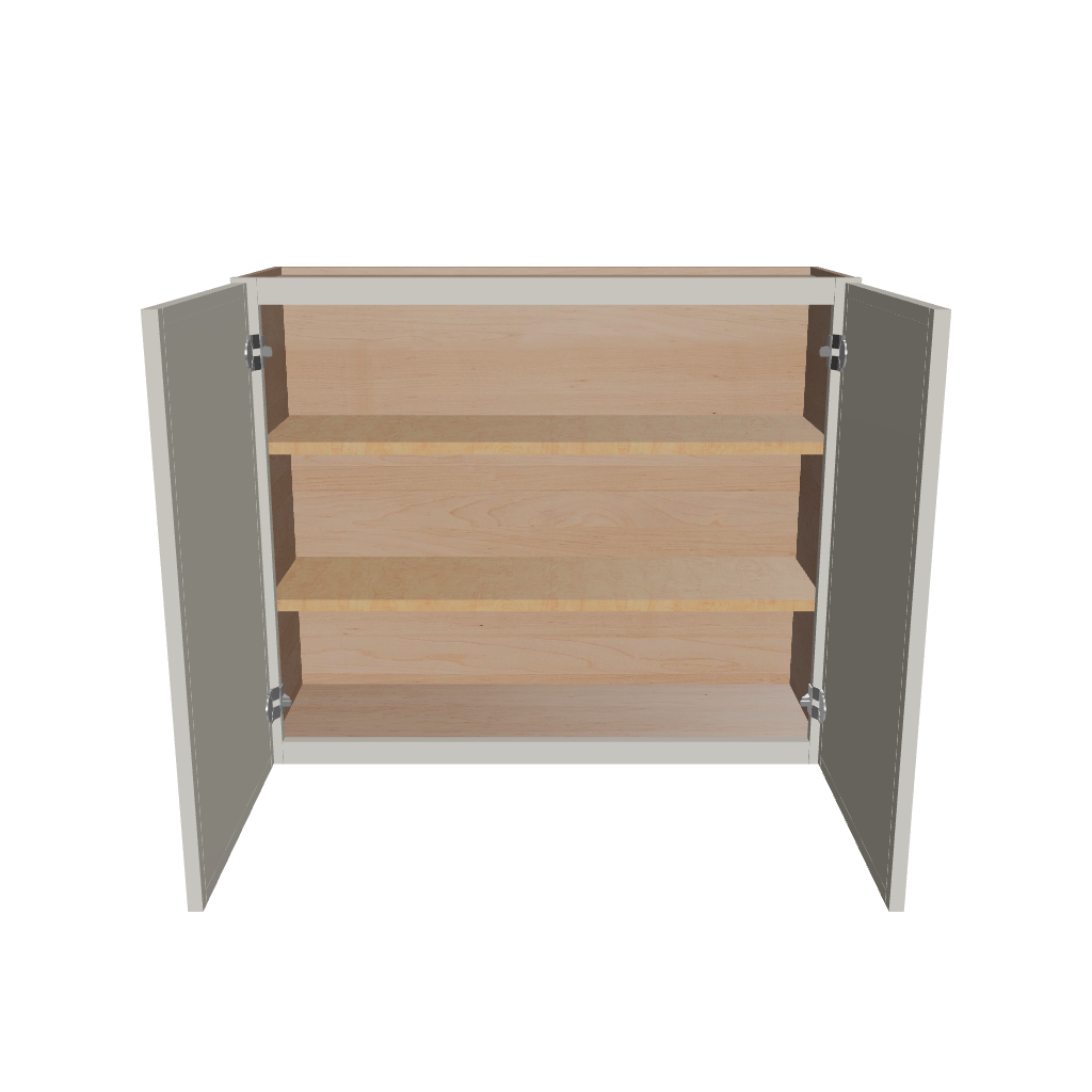 Modernform Cabinet Slim Dove White 36" W X 30" H X 12" D Double Door Wall Cabinet