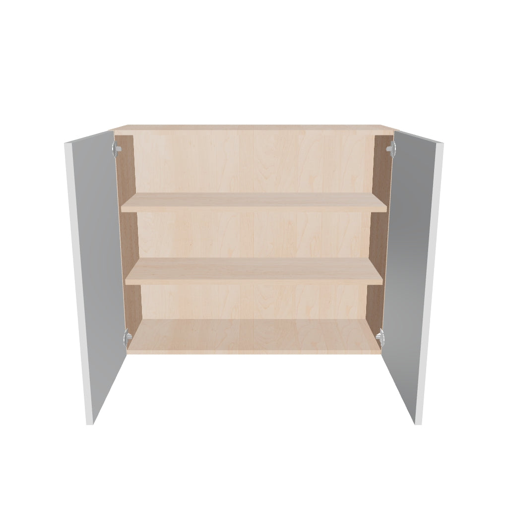 Modernform Cabinet Gloss White 36" W X 30" H X 12" D Double Door Wall Cabinet