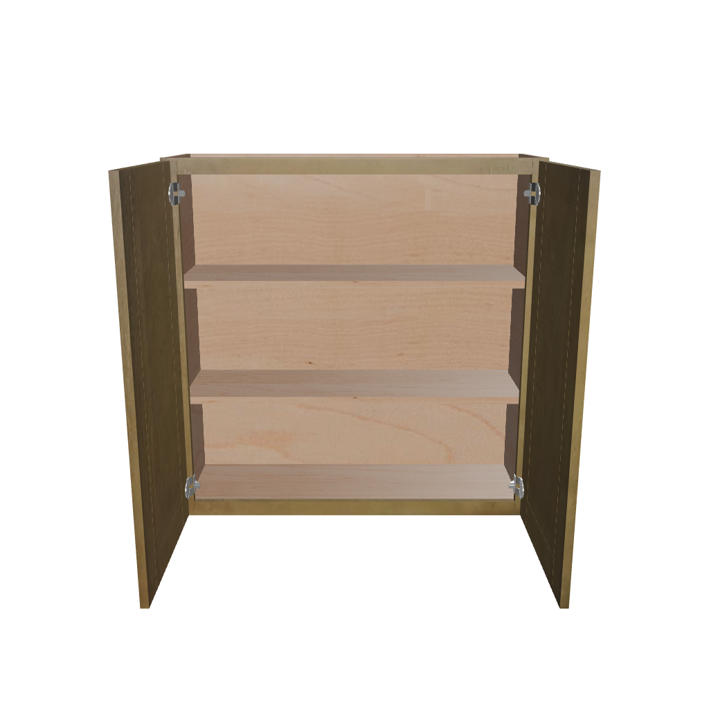 Modernform Cabinet Natural Shaker 36" W X 36" H X 12" D Double Door Wall Cabinet