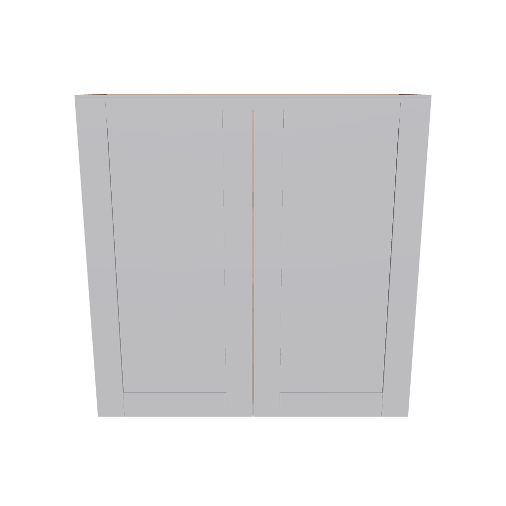 Modernform Cabinet Grey Shaker 36" W X 36" H X 12" D Double Door Wall Cabinet