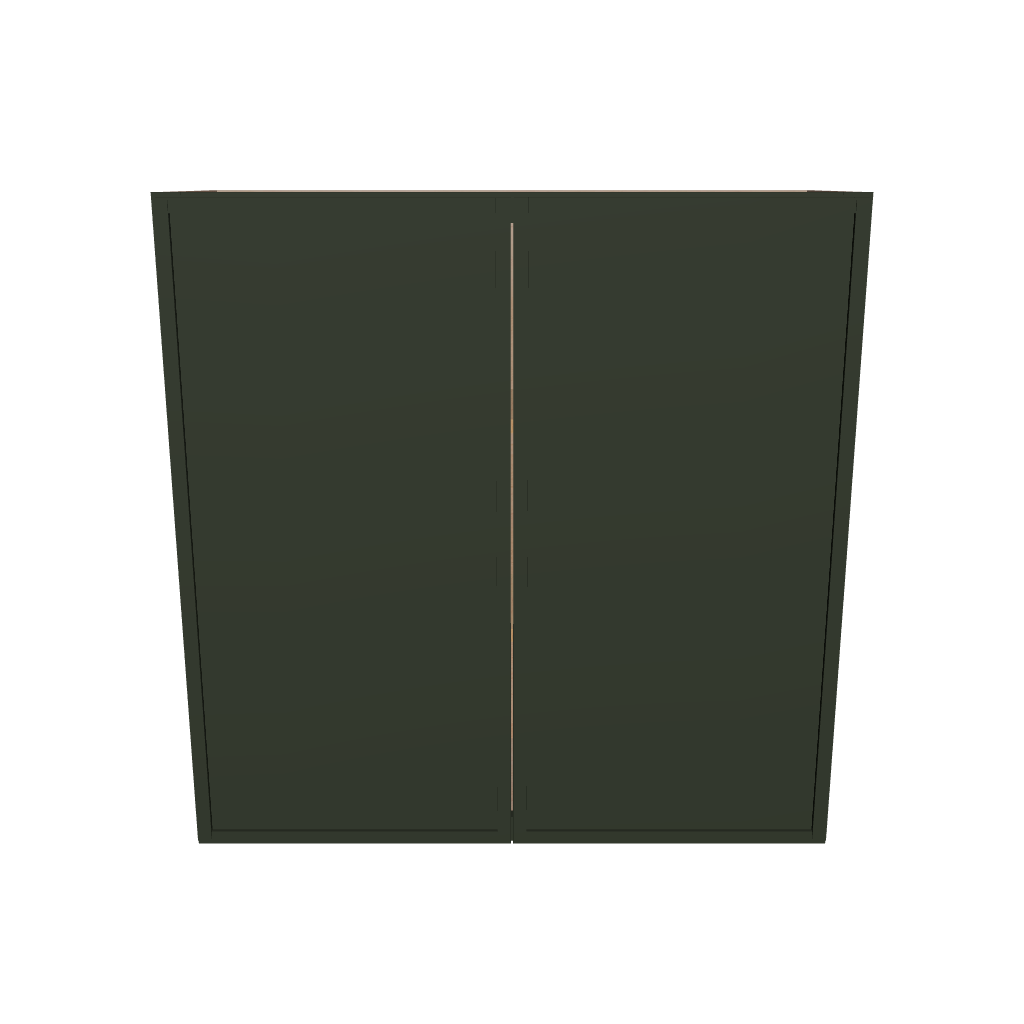 Modernform Cabinet Slim Sage Green 36" W X 36" H X 12" D Double Door Wall Cabinet
