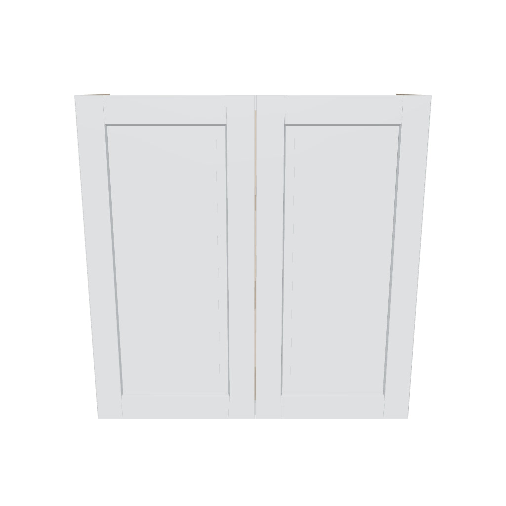 J&K White Shaker S8 Double Door Wall Cabinet   36" W x 36" H