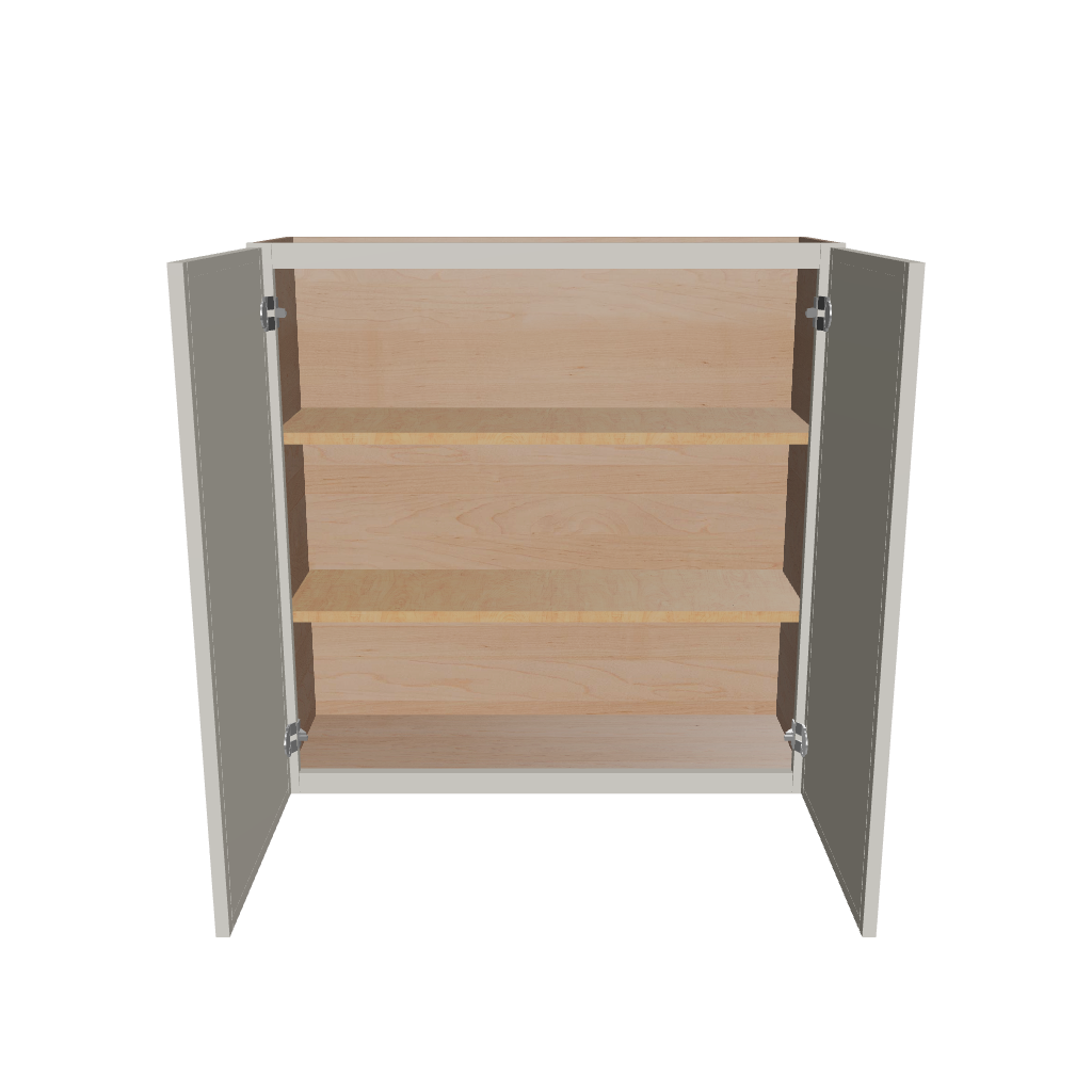 Modernform Cabinet Slim Dove White 36" W X 36" H X 12" D Double Door Wall Cabinet