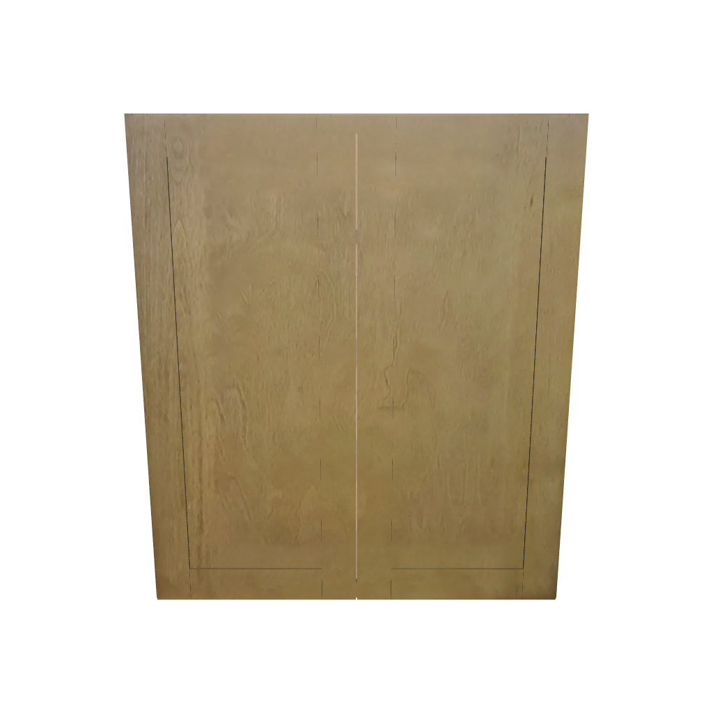 Modernform Cabinet Natural Shaker 36" W X 42" H X 12" D Double Door Wall Cabinet