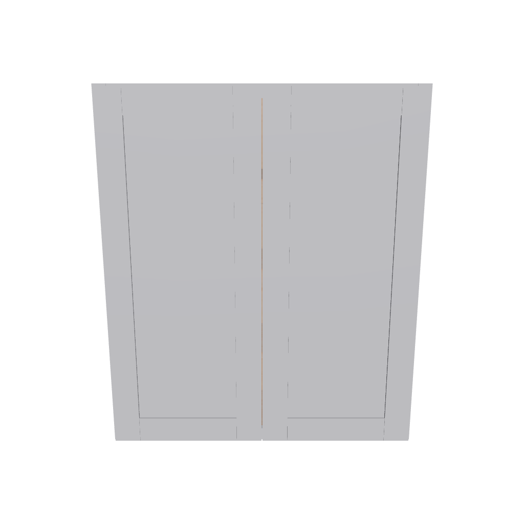 Modernform Cabinet Grey Shaker 36" W X 42" H X 12" D Double Door Wall Cabinet