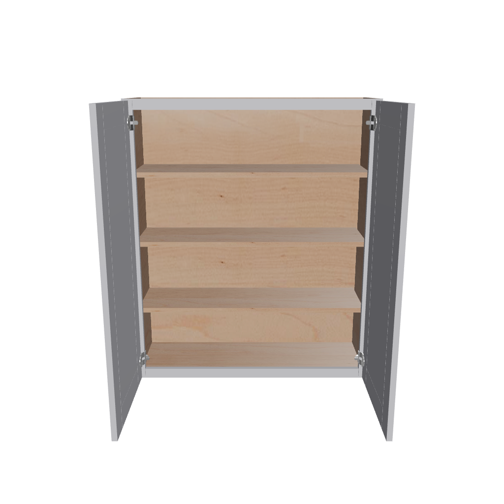 Modernform Cabinet Grey Shaker 36" W X 42" H X 12" D Double Door Wall Cabinet
