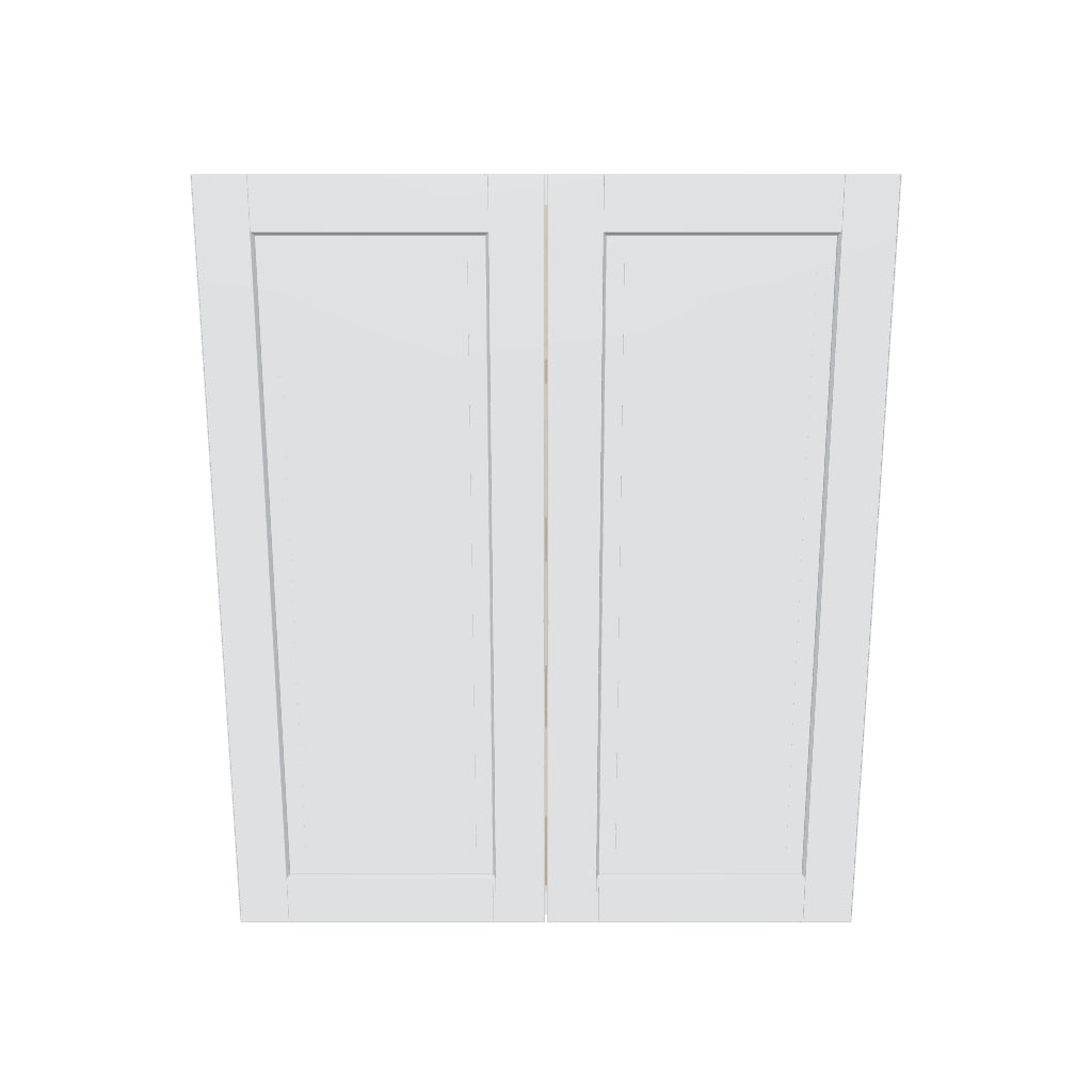 J&K White Shaker S8 Double Door Wall Cabinet   36" W x 42" H