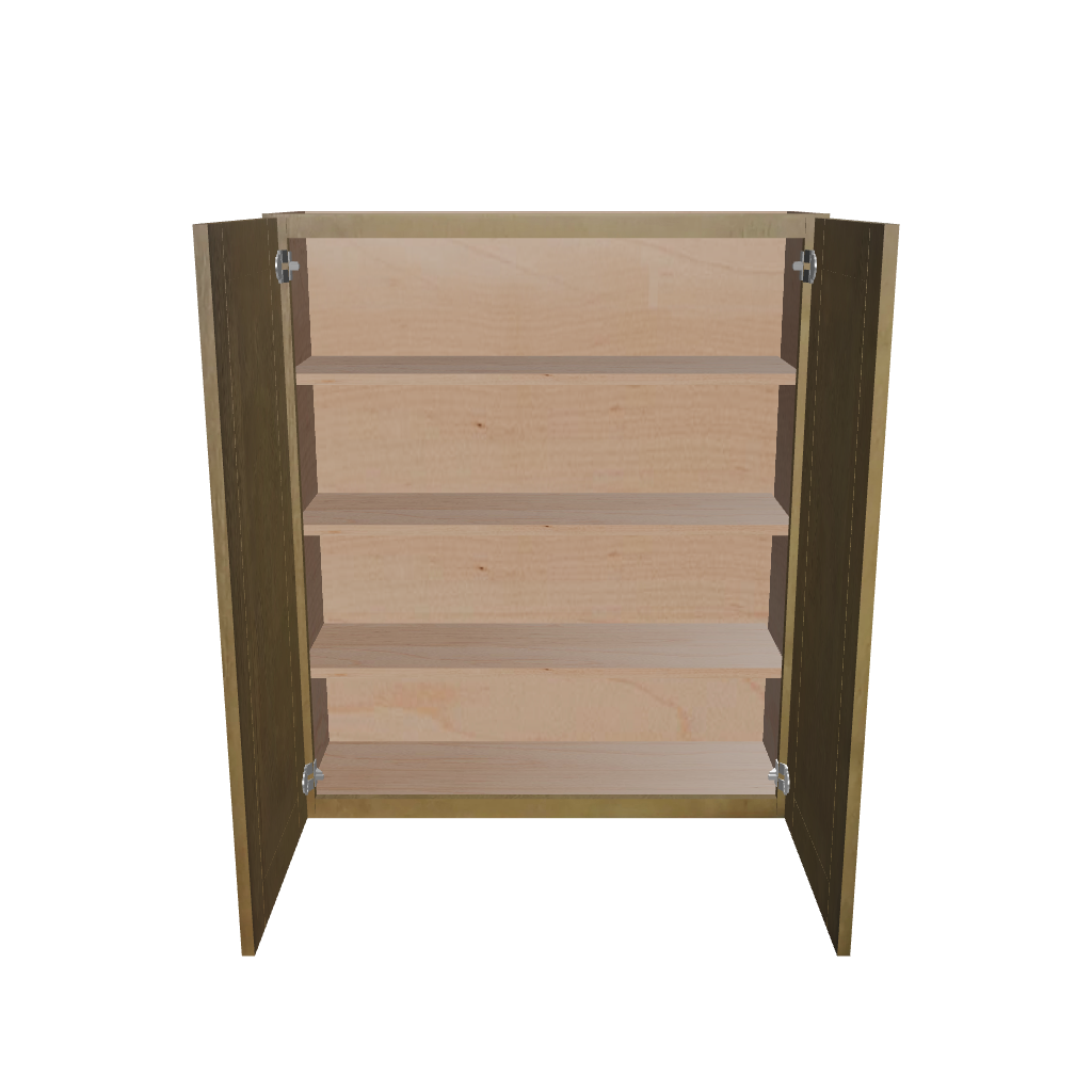 Modernform Cabinet Natural Shaker 36" W X 42" H X 12" D Double Door Wall Cabinet