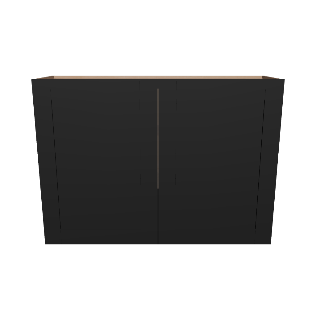 Modernform Cabinet Onyx Black Shaker 42" W X 30" H X 12" D Double Door Wall Cabinet