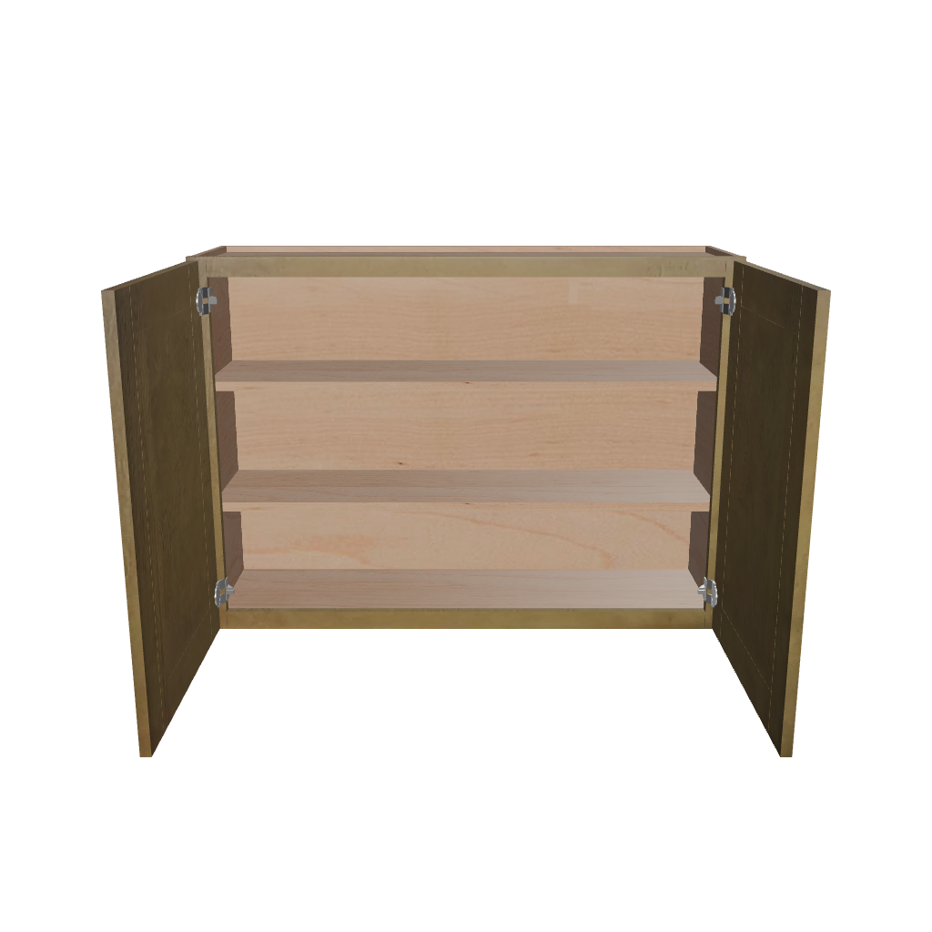Modernform Cabinet Natural Shaker 42" W X 30" H X 12" D Double Door Wall Cabinet