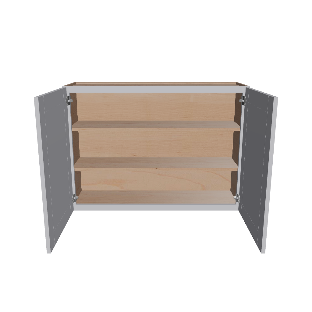 Modernform Cabinet Grey Shaker 42" W X 30" H X 12" D Double Door Wall Cabinet