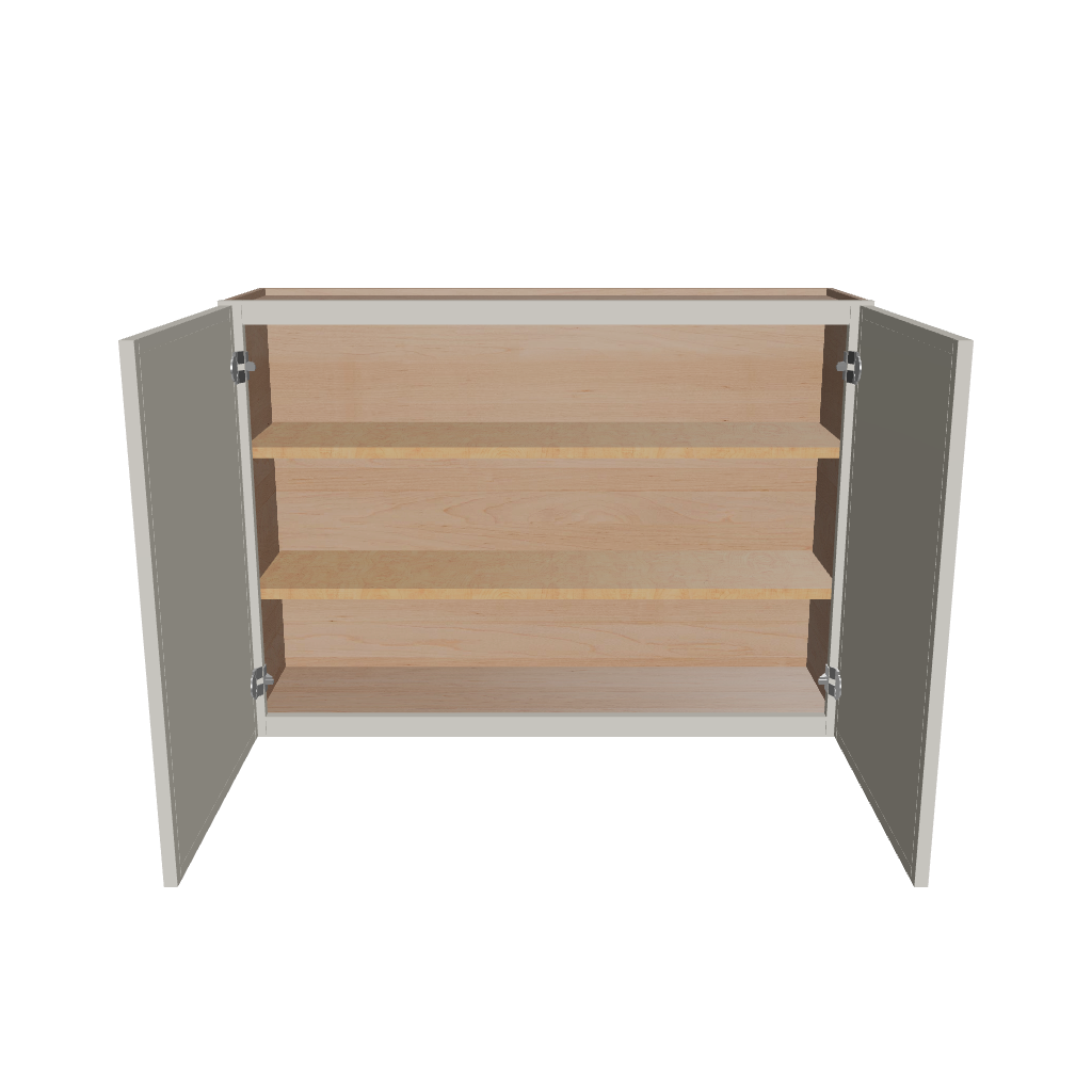 Modernform Cabinet Slim Dove White 42" W X 30" H X 12" D Double Door Wall Cabinet