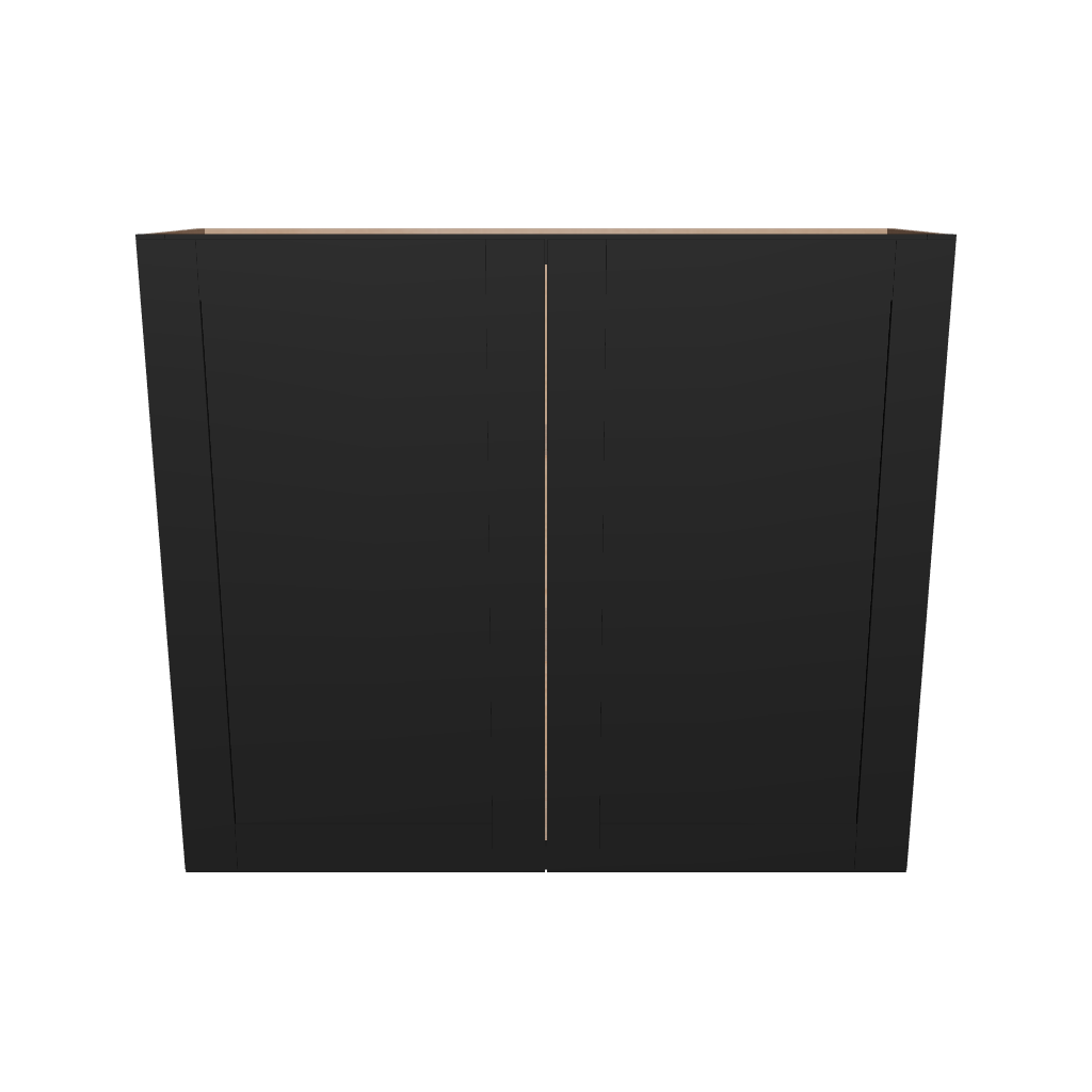 Modernform Cabinet Onyx Black Shaker 42" W X 36" H X 12" D Double Door Wall Cabinet