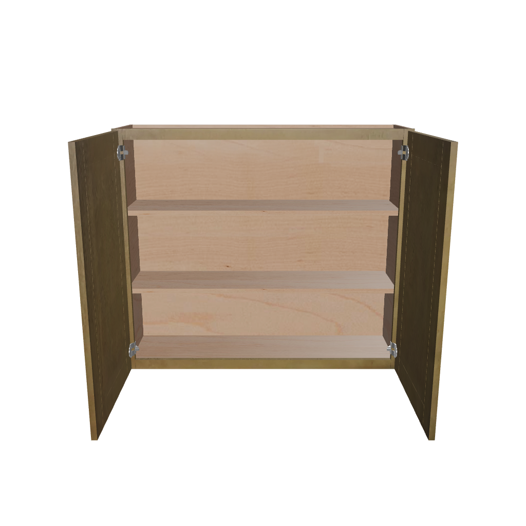 Modernform Cabinet Natural Shaker 42" W X 36" H X 12" D Double Door Wall Cabinet