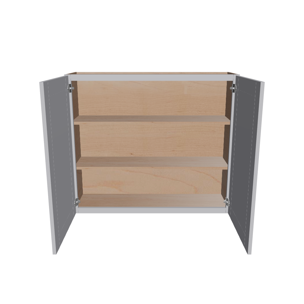 Modernform Cabinet Grey Shaker 42" W X 36" H X 12" D Double Door Wall Cabinet