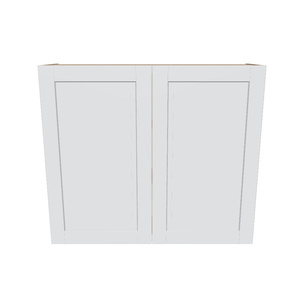 J&K White Shaker S8 Double Door Wall Cabinet   42" W x 36" H