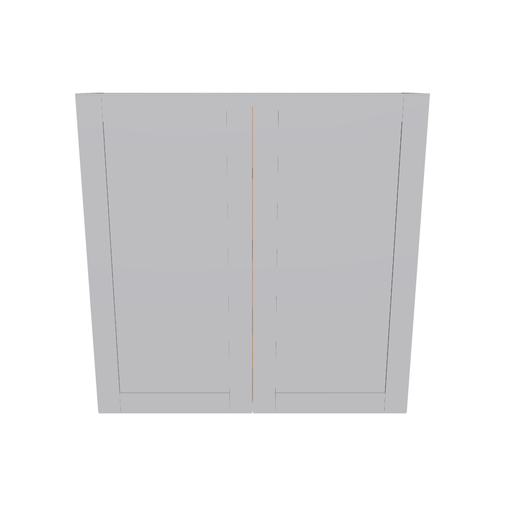 Modernform Cabinet Grey Shaker 42" W X 42" H X 12" D Double Door Wall Cabinet