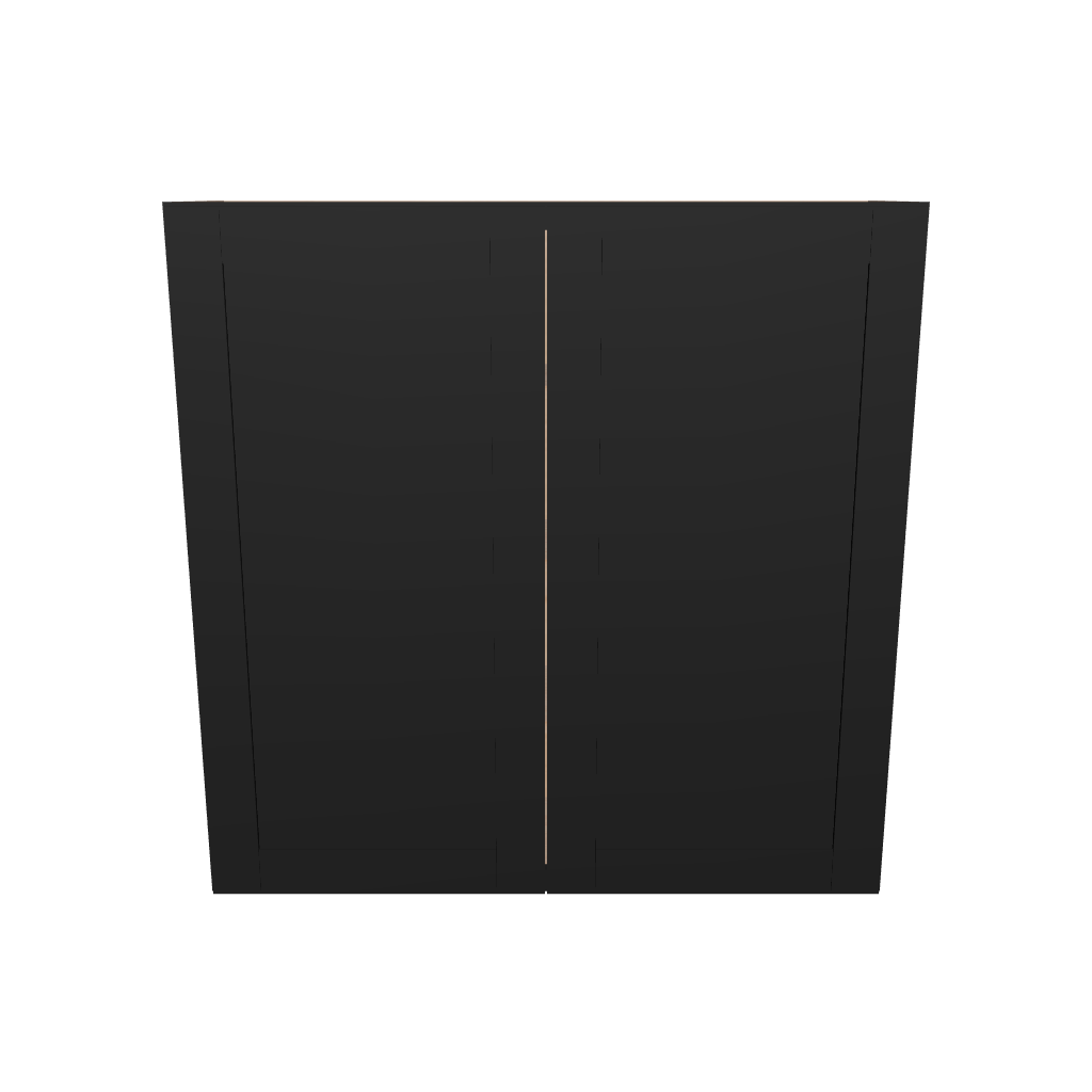 Modernform Cabinet Onyx Black Shaker 42" W X 42" H X 12" D Double Door Wall Cabinet