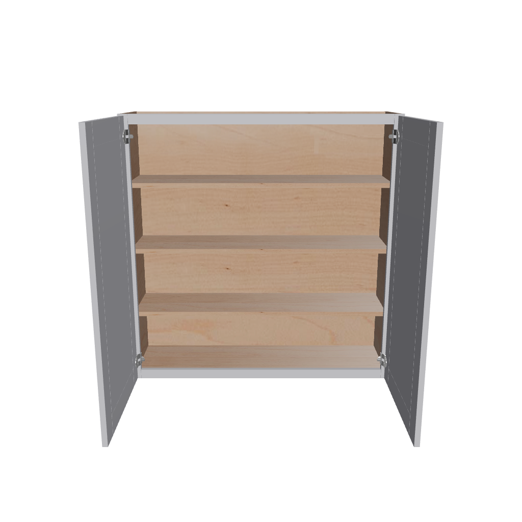 Modernform Cabinet Grey Shaker 42" W X 42" H X 12" D Double Door Wall Cabinet