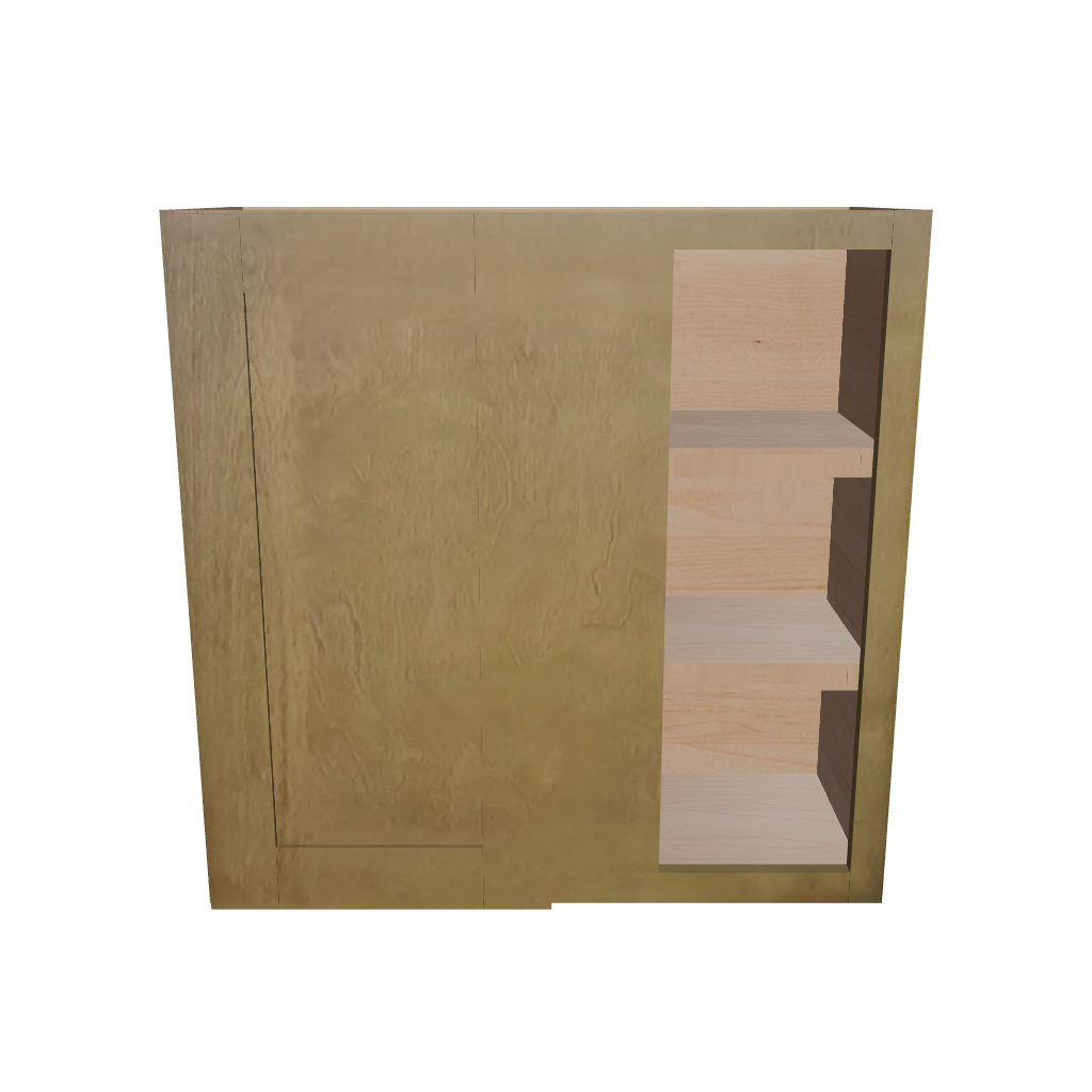Modernform Cabinet Natural Shaker 30" W X 30" H X 12" D Single Door Blind Corner Wall Cabinet