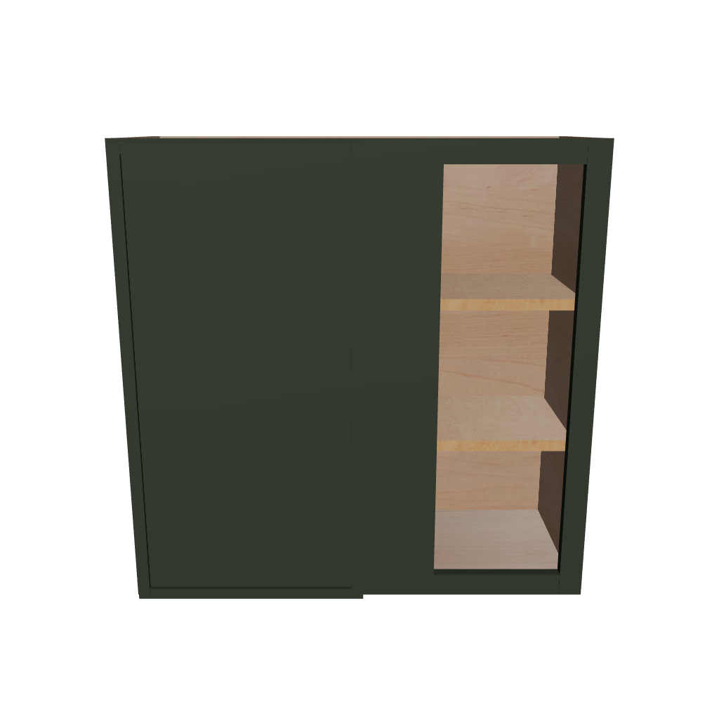 Modernform Cabinet Slim Sage Green 30" W X 30" H X 12" D Single Door Blind Corner Wall Cabinet