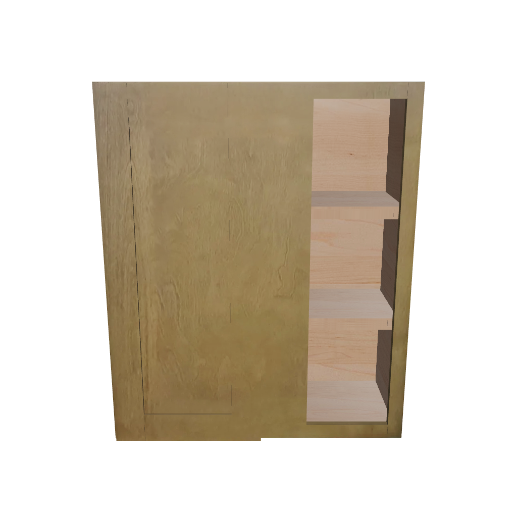 Modernform Cabinet Natural Shaker 30" W X 36" H X 12" D Single Door Blind Corner Wall Cabinet