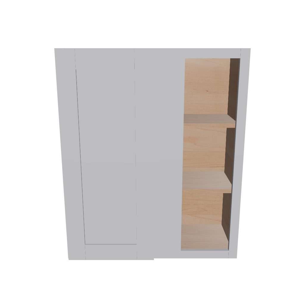 Modernform Cabinet Grey Shaker 30" W X 36" H X 12" D Single Door Blind Corner Wall Cabinet