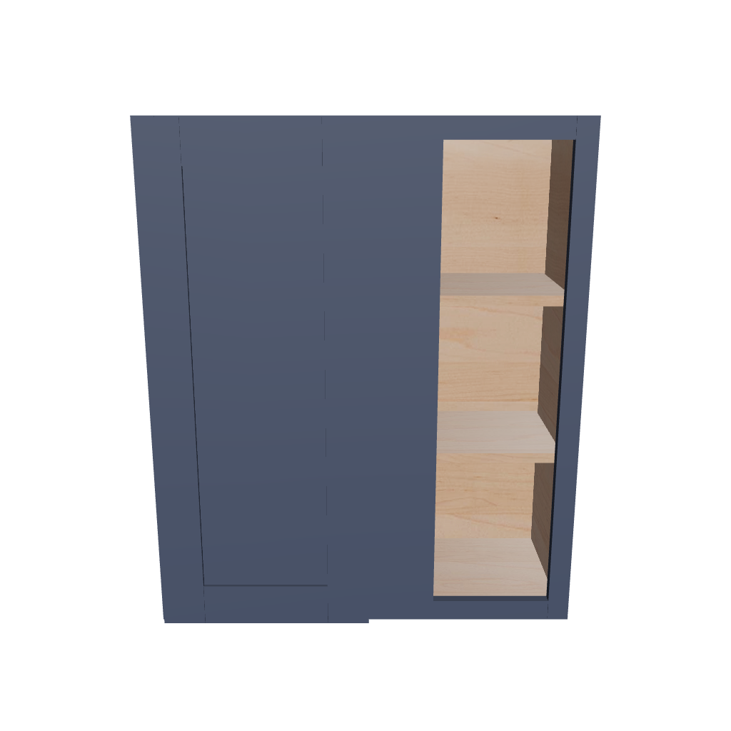 Modernform Cabinet Signature Blue 30" W X 36" H X 12" D Single Door Blind Corner Wall Cabinet