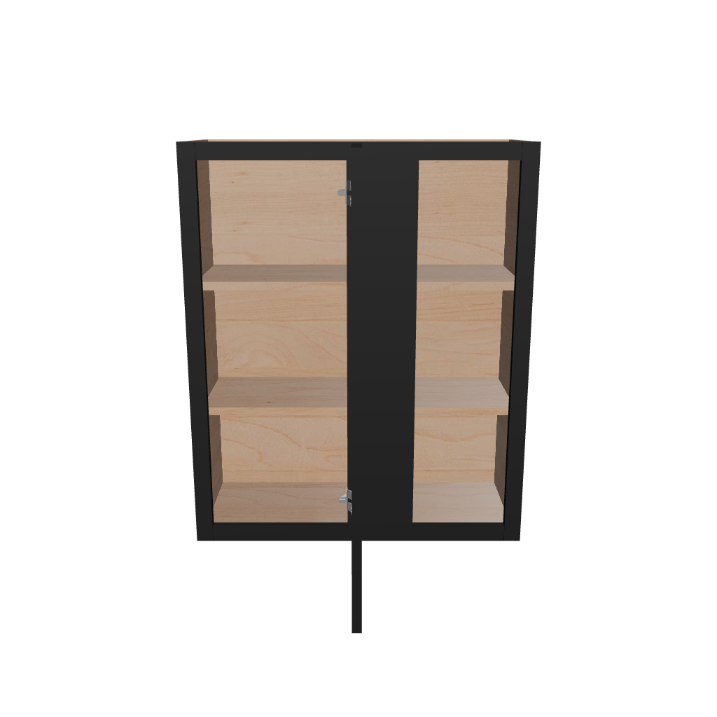 Modernform Cabinet Onyx Black Shaker 30" W X 36" H X 12" D Single Door Blind Corner Wall Cabinet