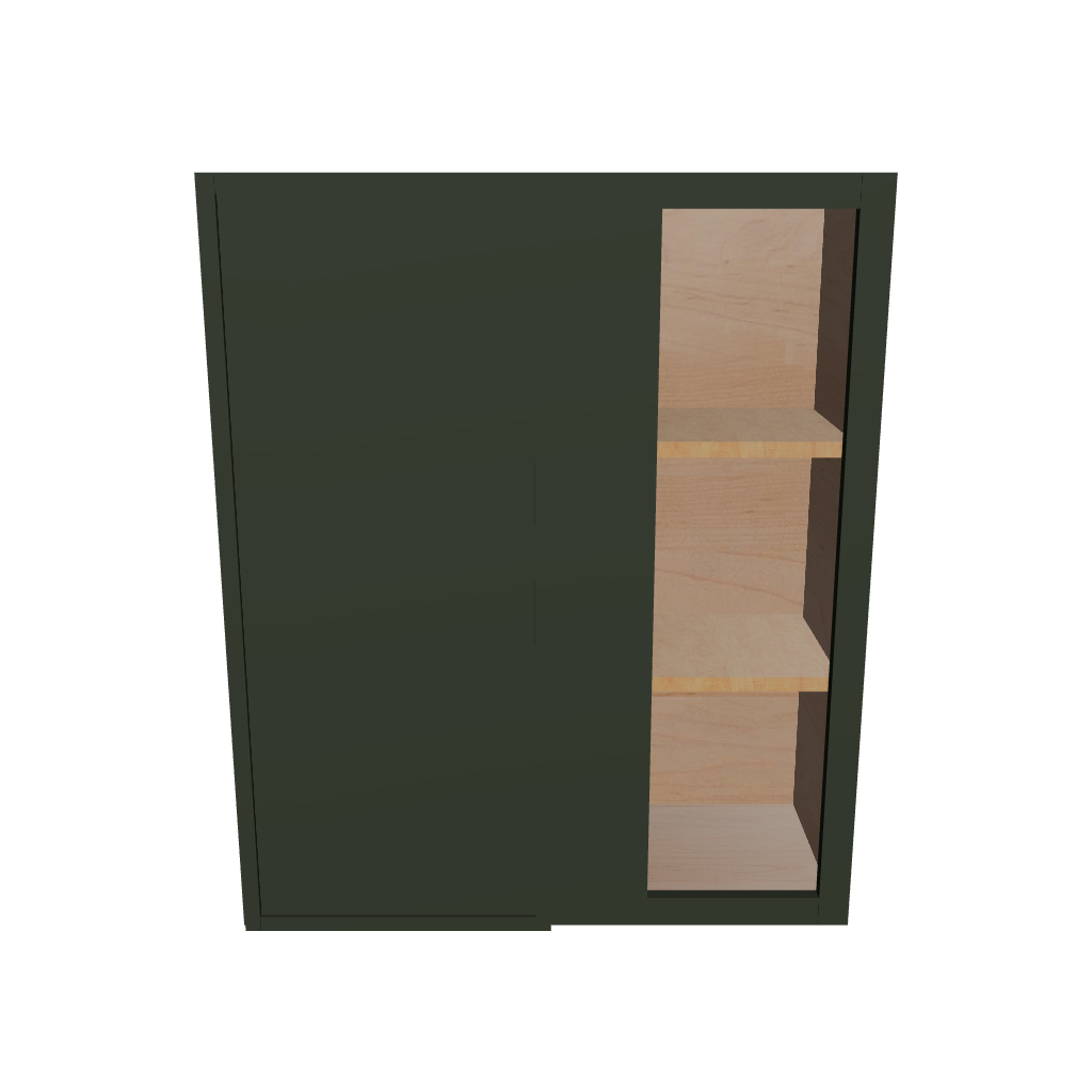 Modernform Cabinet Slim Sage Green 30" W X 36" H X 12" D Single Door Blind Corner Wall Cabinet