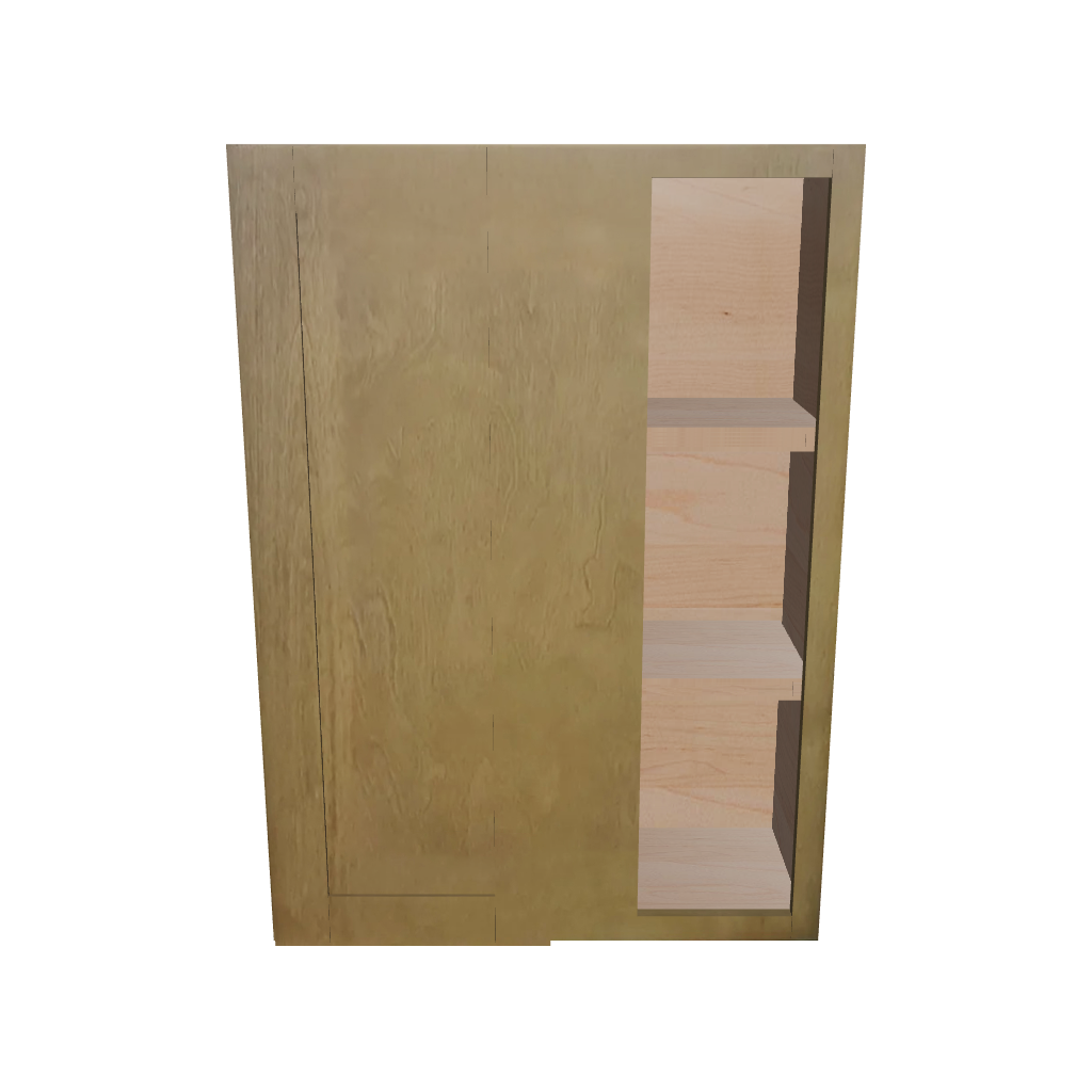 Modernform Cabinet Natural Shaker 30" W X 42" H X 12" D Single Door Blind Corner Wall Cabinet