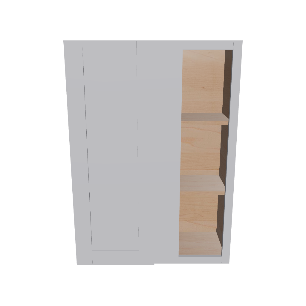 Modernform Cabinet Grey Shaker 30" W X 42" H X 12" D Single Door Blind Corner Wall Cabinet