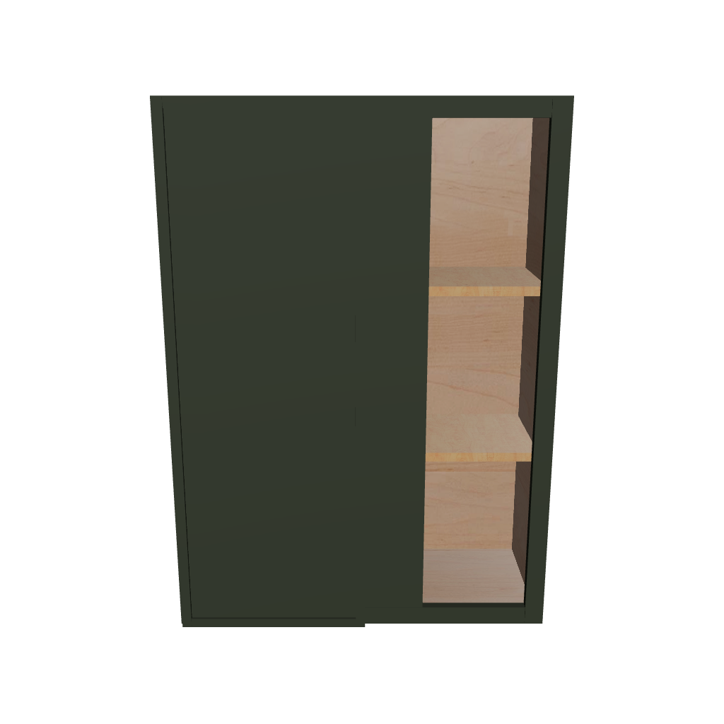 Modernform Cabinet Slim Sage Green 30" W X 42" H X 12" D Single Door Blind Corner Wall Cabinet