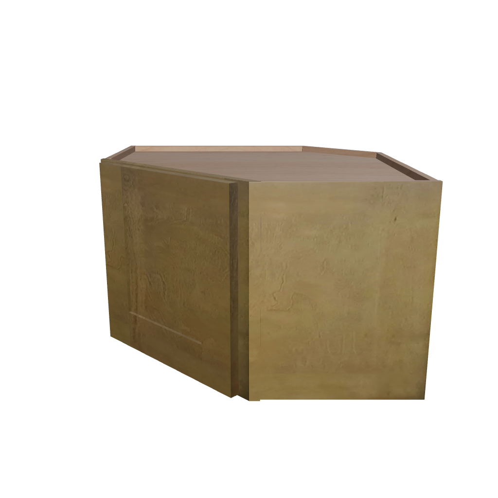 Modernform Cabinet Natural Shaker 24" W X 15" H X 12" D Diagonal Corner Wall Cabinet