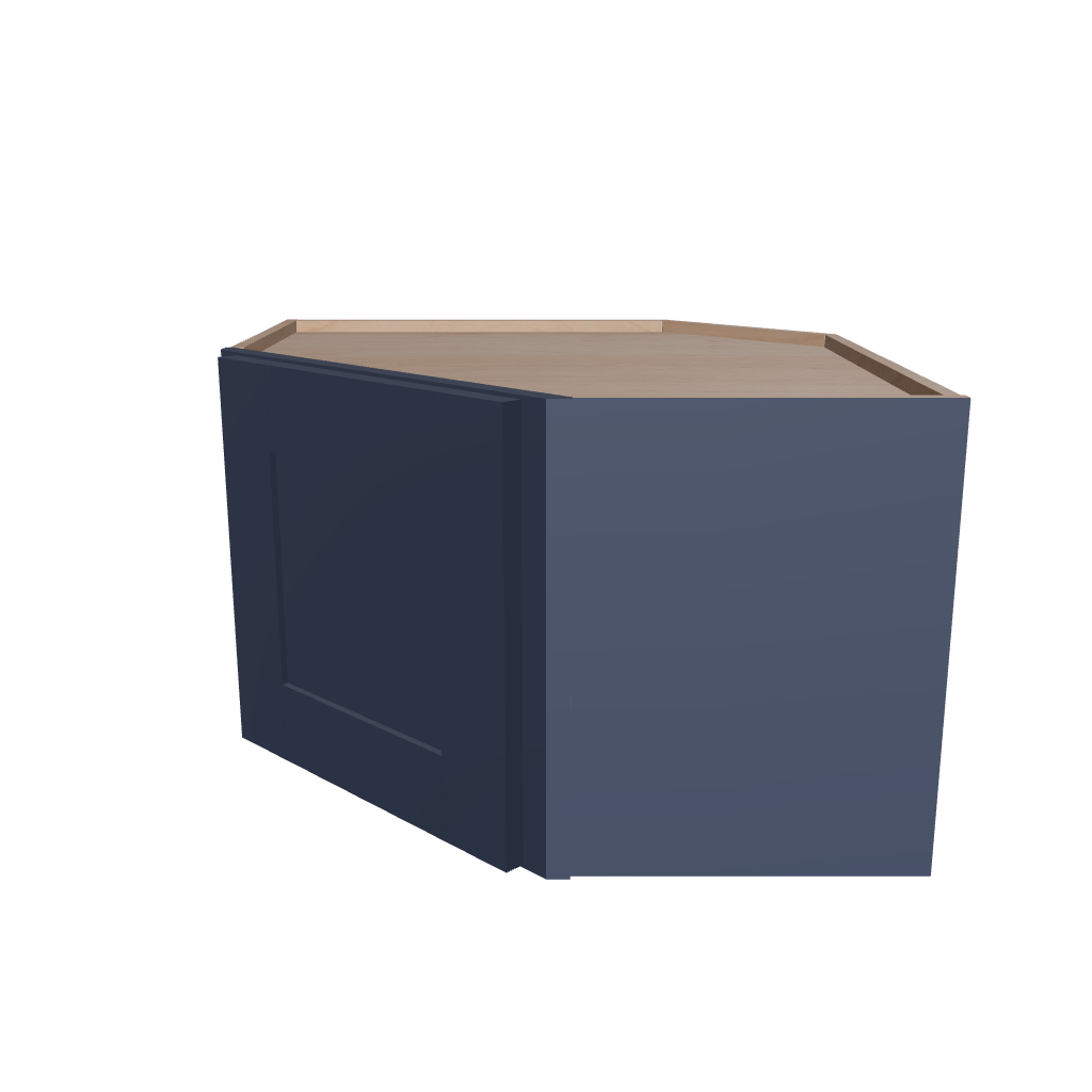Modernform Cabinet Signature Blue 24" W X 15" H X 12" D Diagonal Corner Wall Cabinet