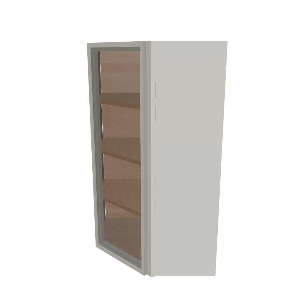 Modernform Cabinet Slim Dove White 24" W X 42" H X 12" D Wall Diagonal Corner Cabinet