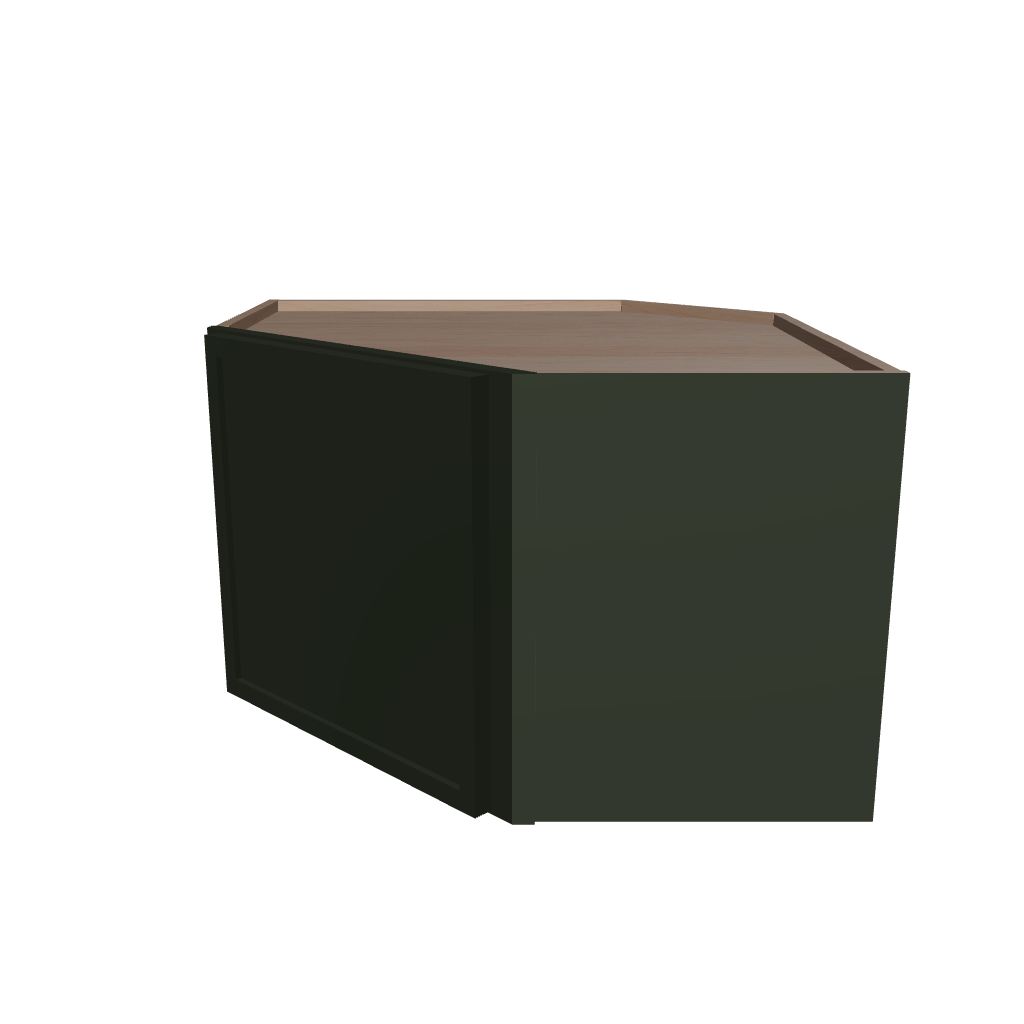 Modernform Cabinet Slim Sage Green 24" W X 15" H X 12" D Diagonal Corner Wall Cabinet